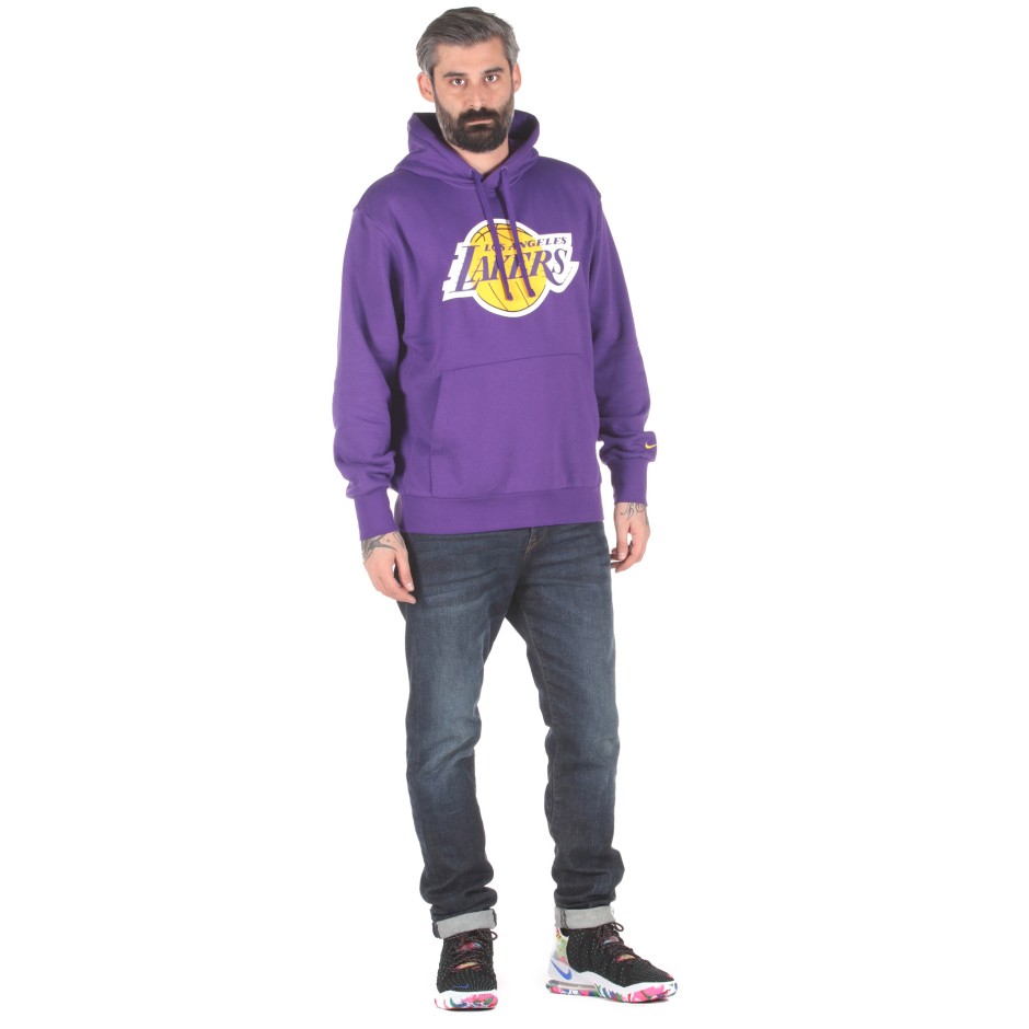 Nike Shoes NBA Los Angeles Lakers Club Men's Hoodie Black DX9997