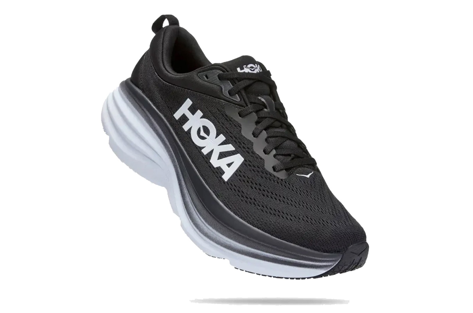 HOKA ONE ONE GLIDE BONDI 8 1123202-BWHT Black