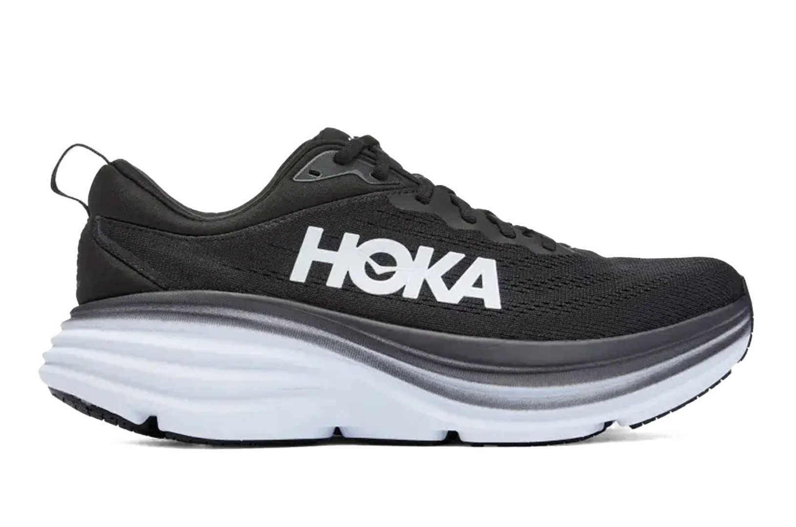 HOKA ONE ONE GLIDE BONDI 8 1123202-BWHT Black