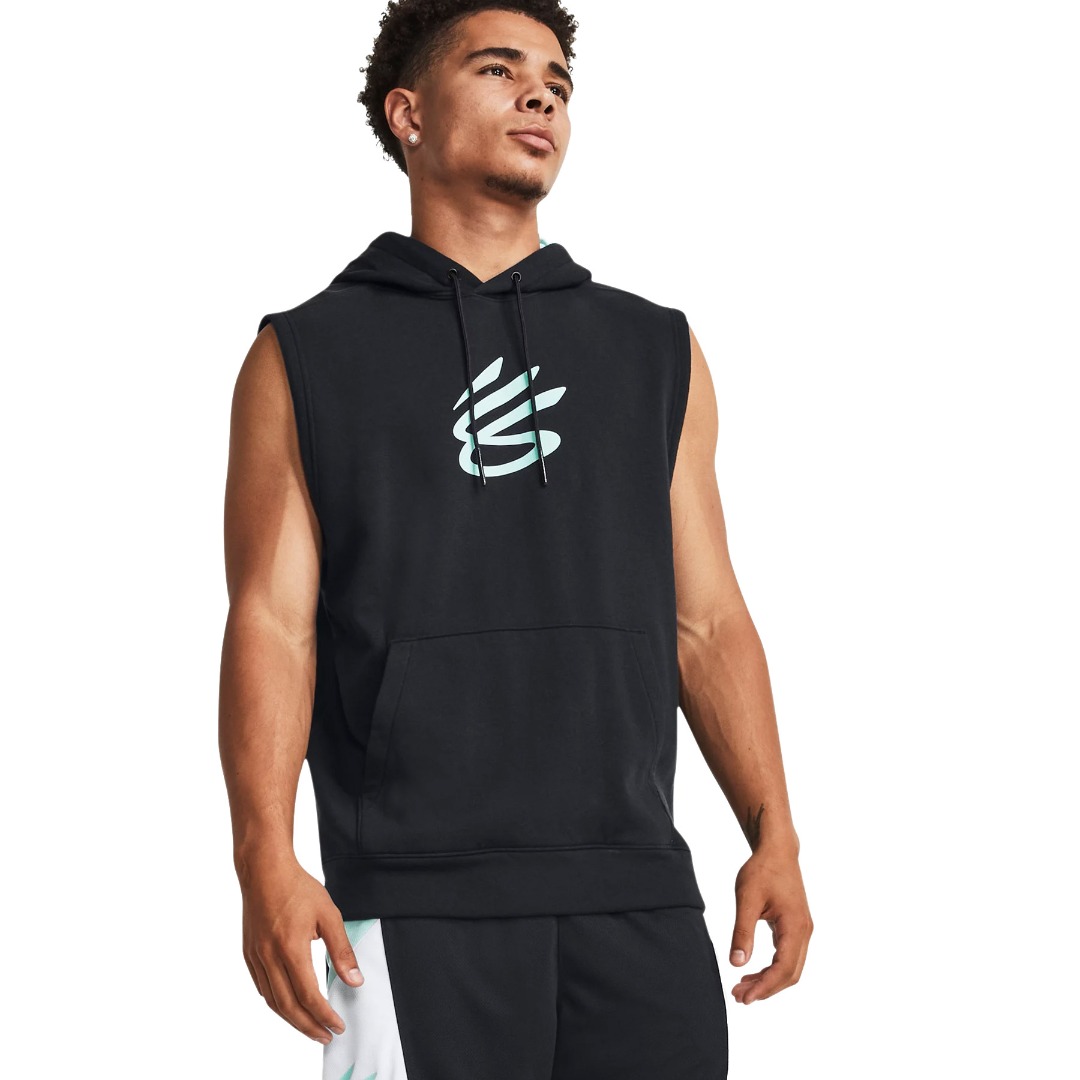 UNDER ARMOUR CURRY FLEECE SLVLS HOODIE 1374301-002 Μαύρο