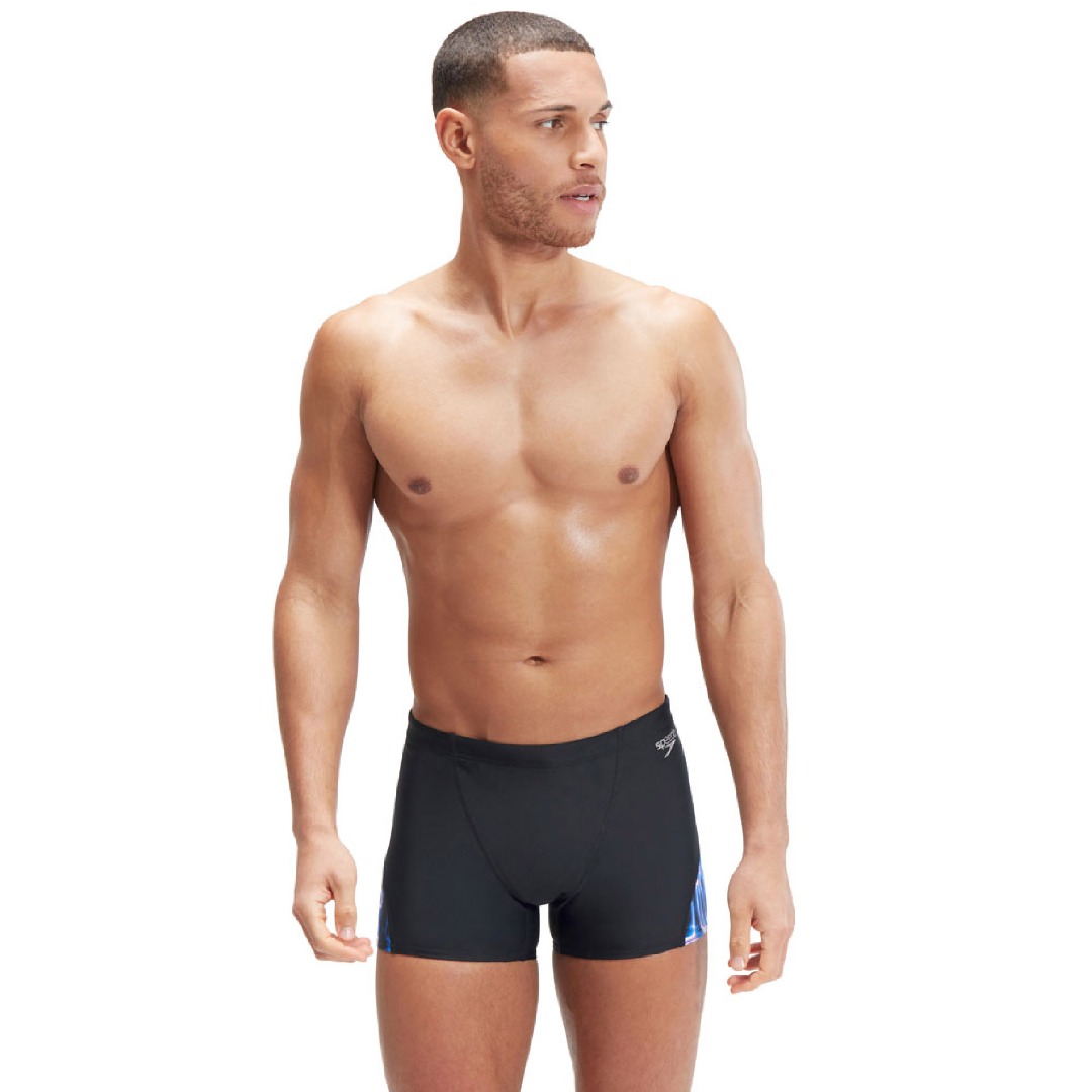 SPEEDO ALLOVER DIGI V-CUT AQUASHORT 0035781-5887M Μαύρο