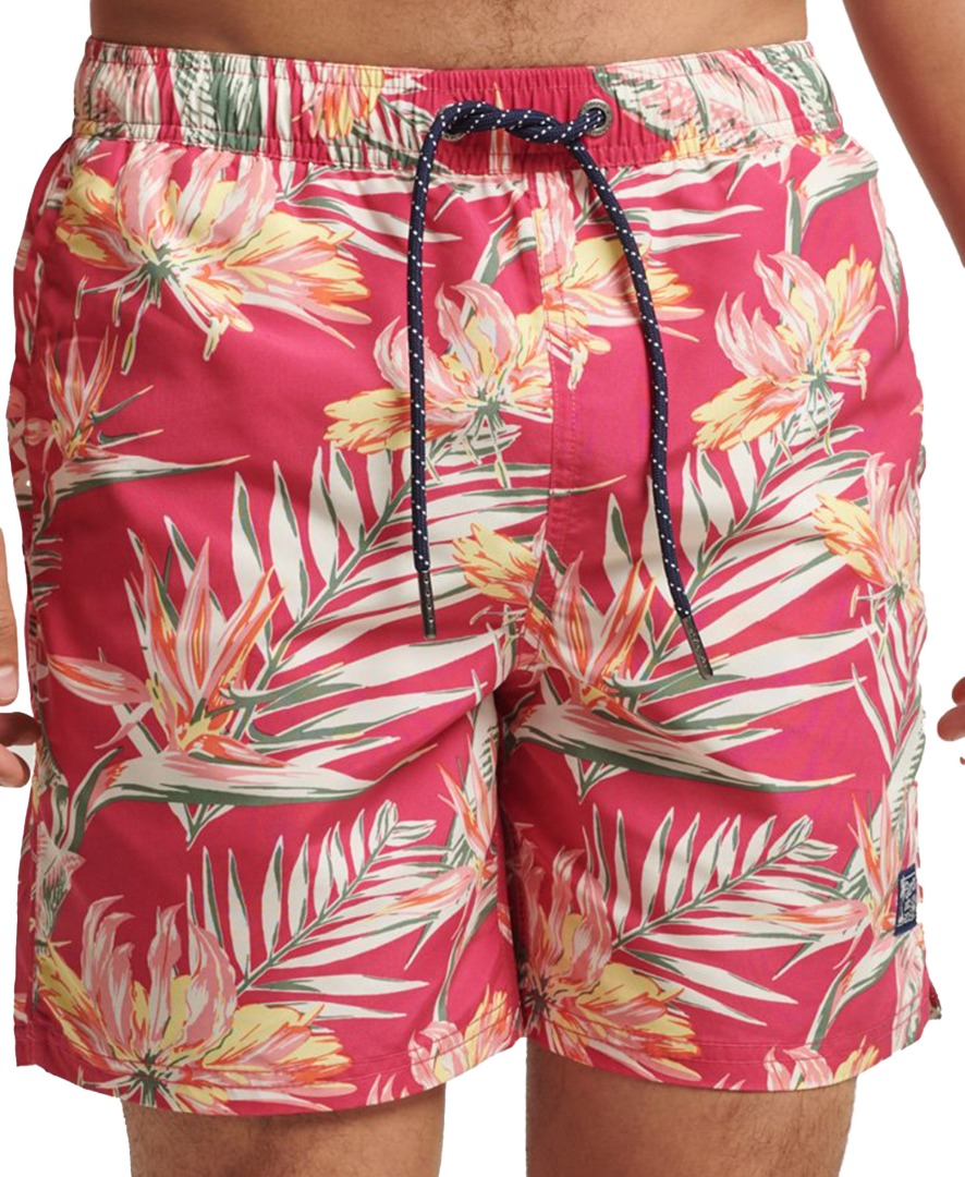 SUPERDRY OVIN VINTAGE HAWAIIAN SWIMSHORT M3010193A-MCJ Ροζ